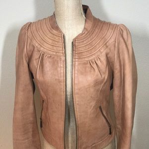 DOMA cropped leather jacket